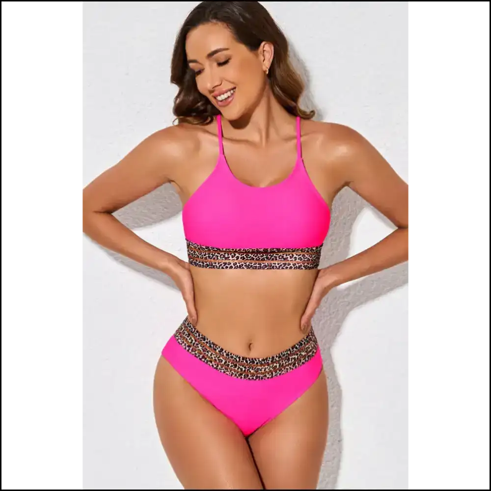 Go Wild with the Needful Things Leopard Contrast Bikini: Unleash your Inner Fierce! ππ Bikini Sets