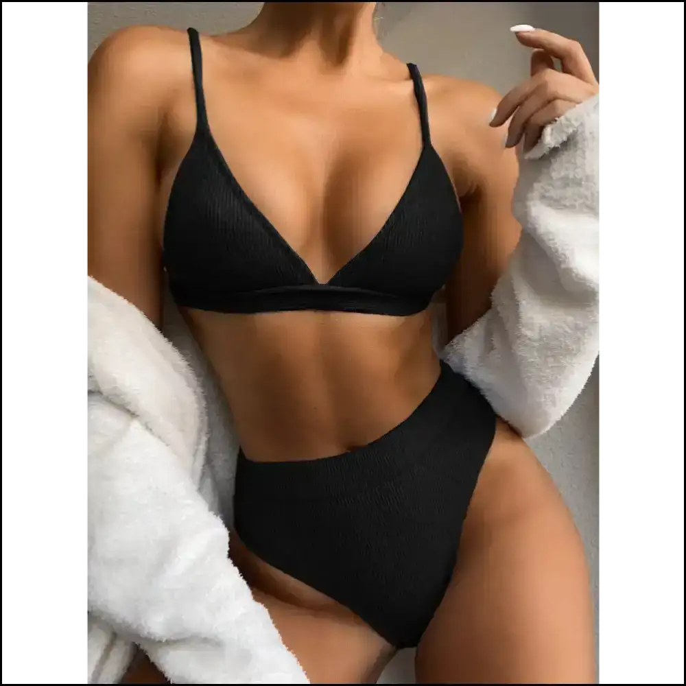 Bikini Set: Dive Into Chic Spaghetti Strap Glory & Make Waves! πβ¨ - Sets