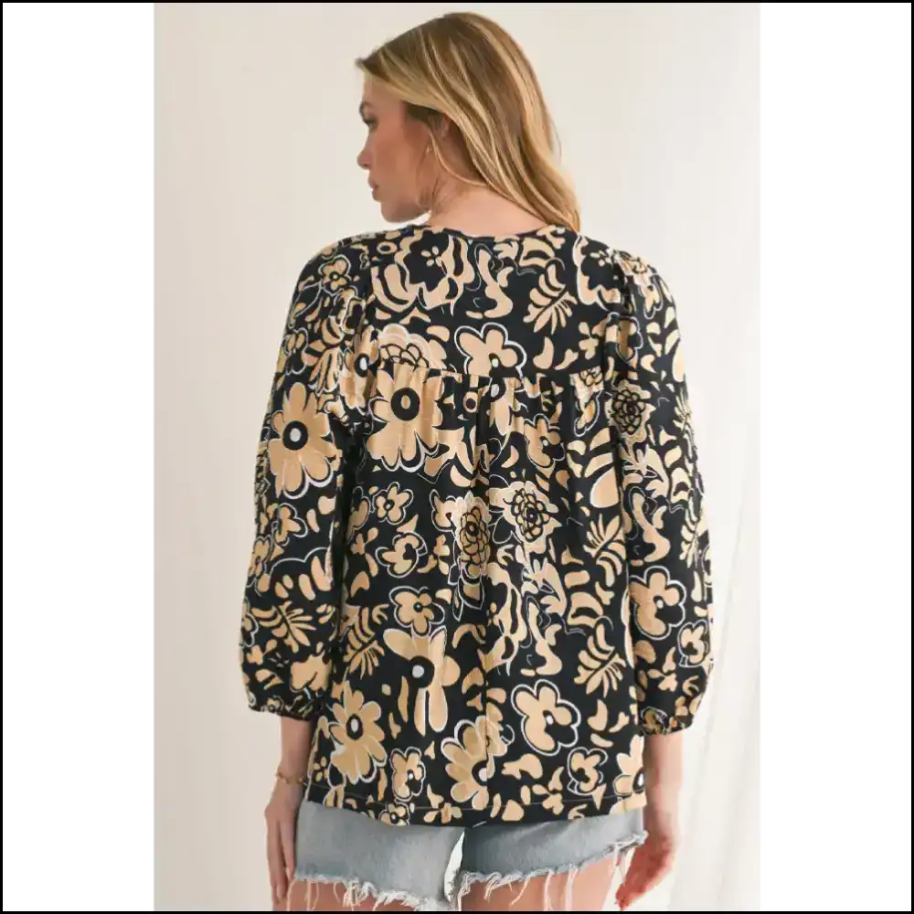 Black Boho Floral: Unleash your Inner Goddess ๐ Needful Things - Blouses