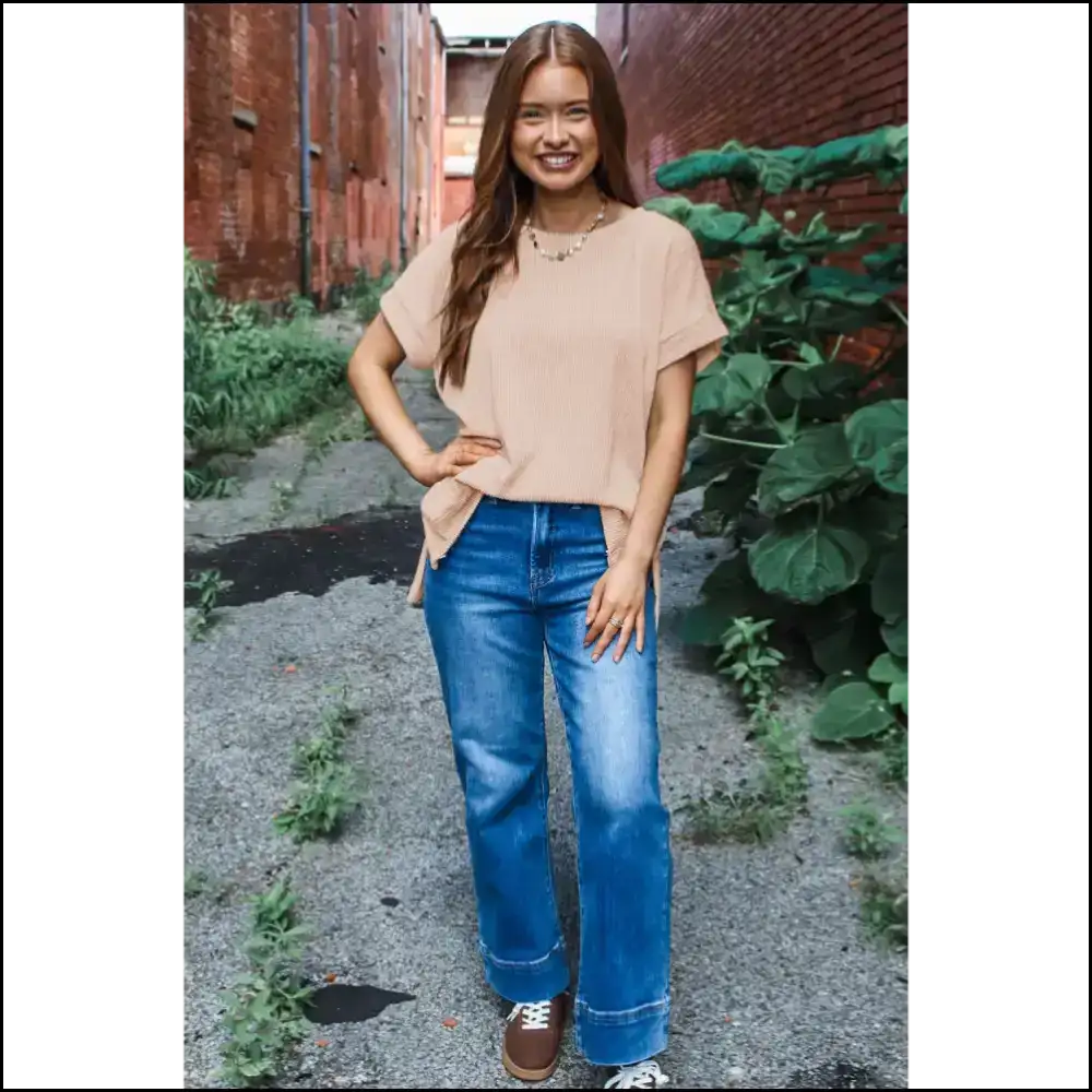 Jet Stream Textured Top: Dress Like Youre not Dead Yet π - Blouses