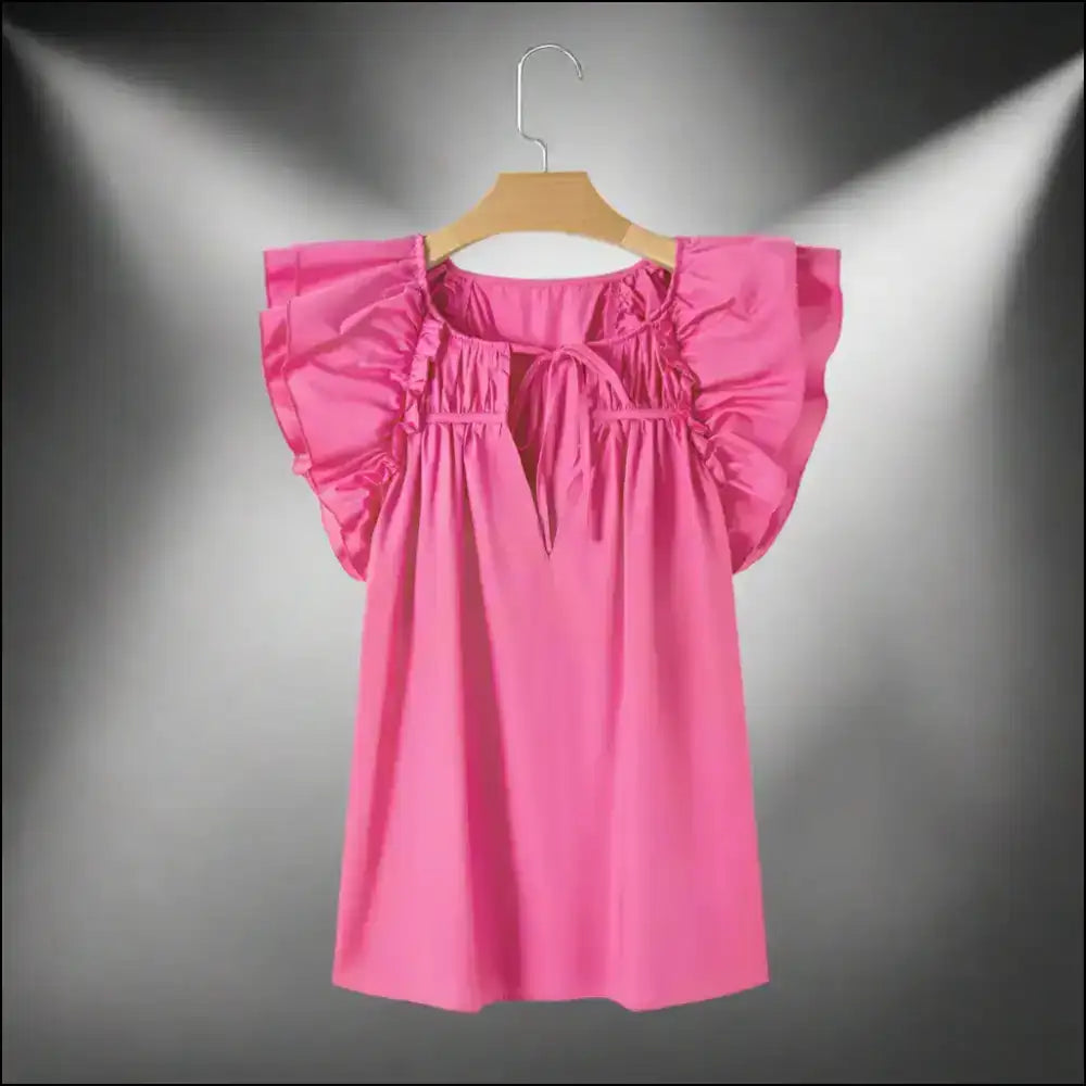 Needful Things: Sachet Pink Ruffle Sleeve Blouse - Dangerously Cute ๐ - s - Blouses
