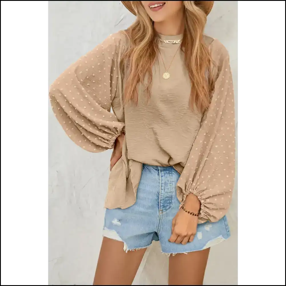 Parchment Swiss Dot: Blouse so Cute Itβs Illegal π - Blouses