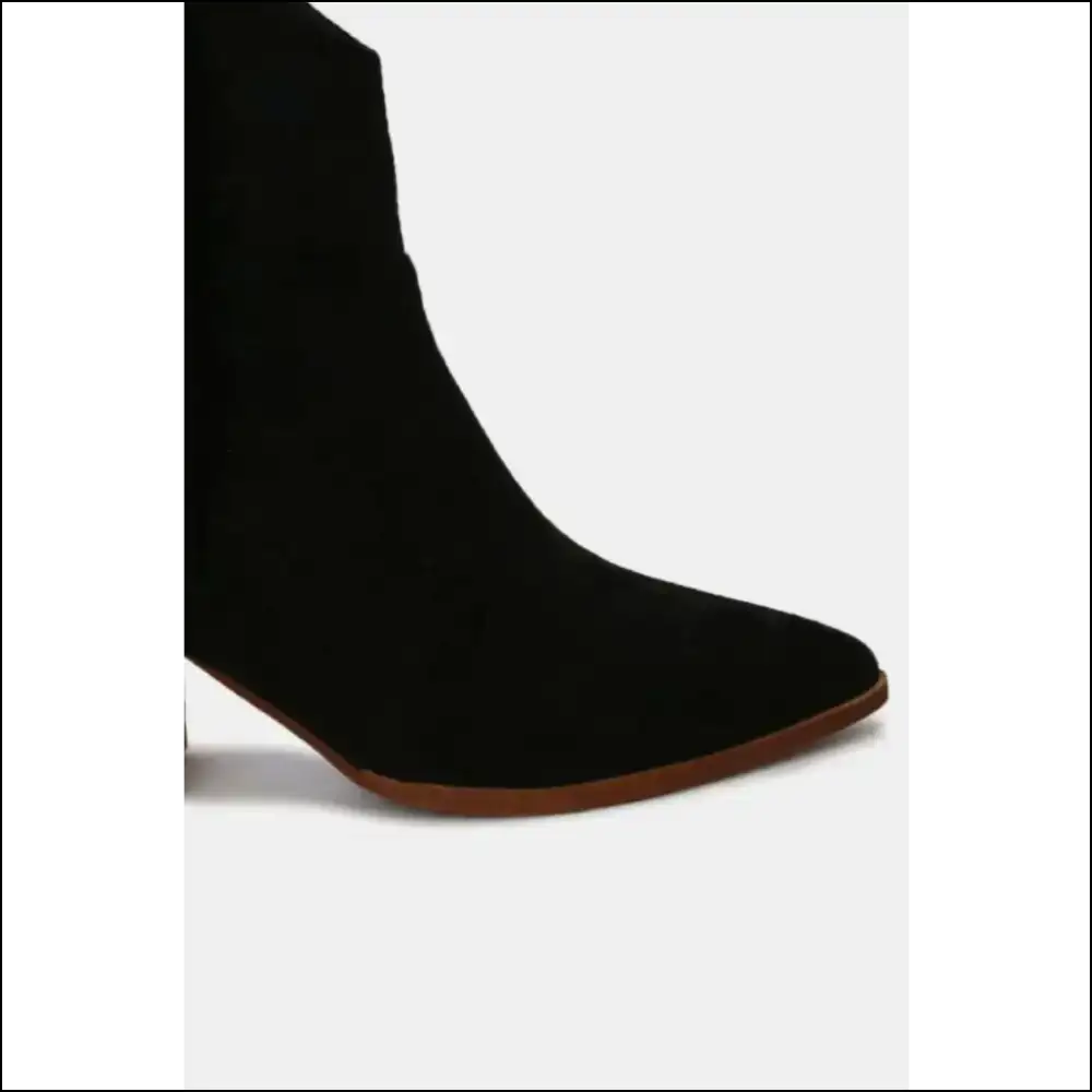 Bohemian Suede Fringe Point Toe Ankle Boots