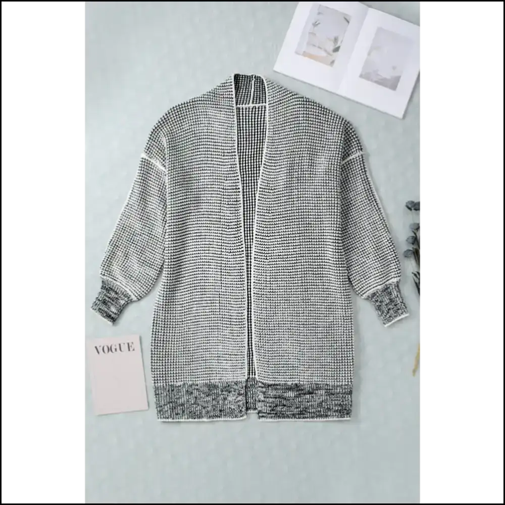Grey Plaid Contrast Cardigan: so Comfy It’s Almost Illegal! 😈 Needful Things - Cardigans