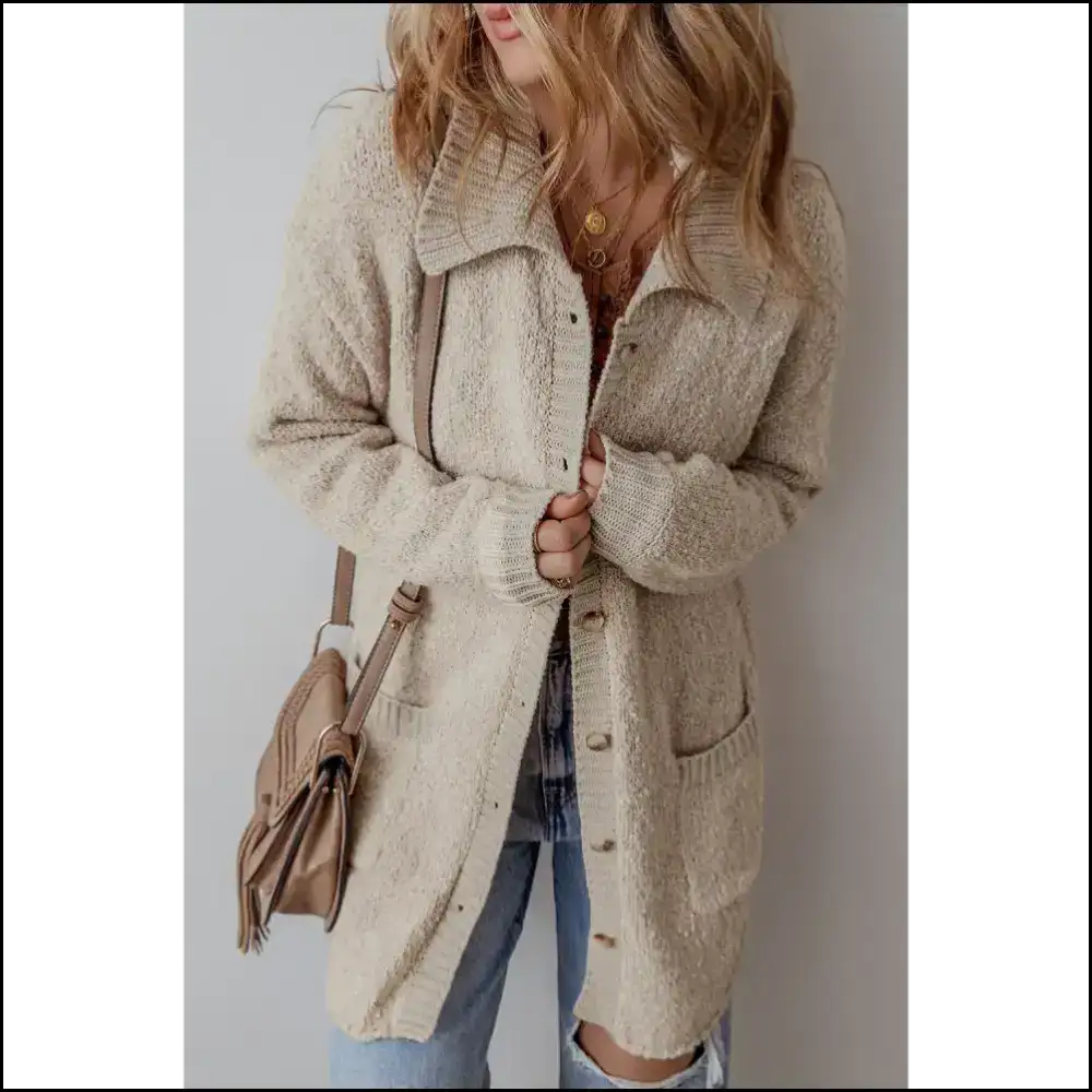 Jet Stream Chic Cardigan: your Acrylic Hug 🤣 Cardigans