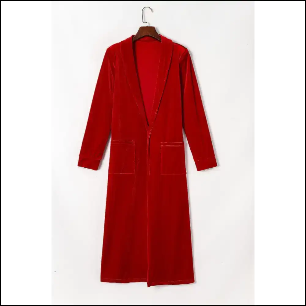 Velvet Long Cardigan: Basically a Hug you can Wear ๐ Needful Things Green / s Cardigans