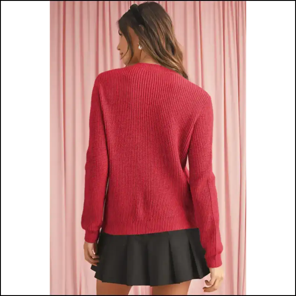 Fiery Red Sweet Cardigan: Bow Down Bitches. Needful Things 🔥 Cardigans