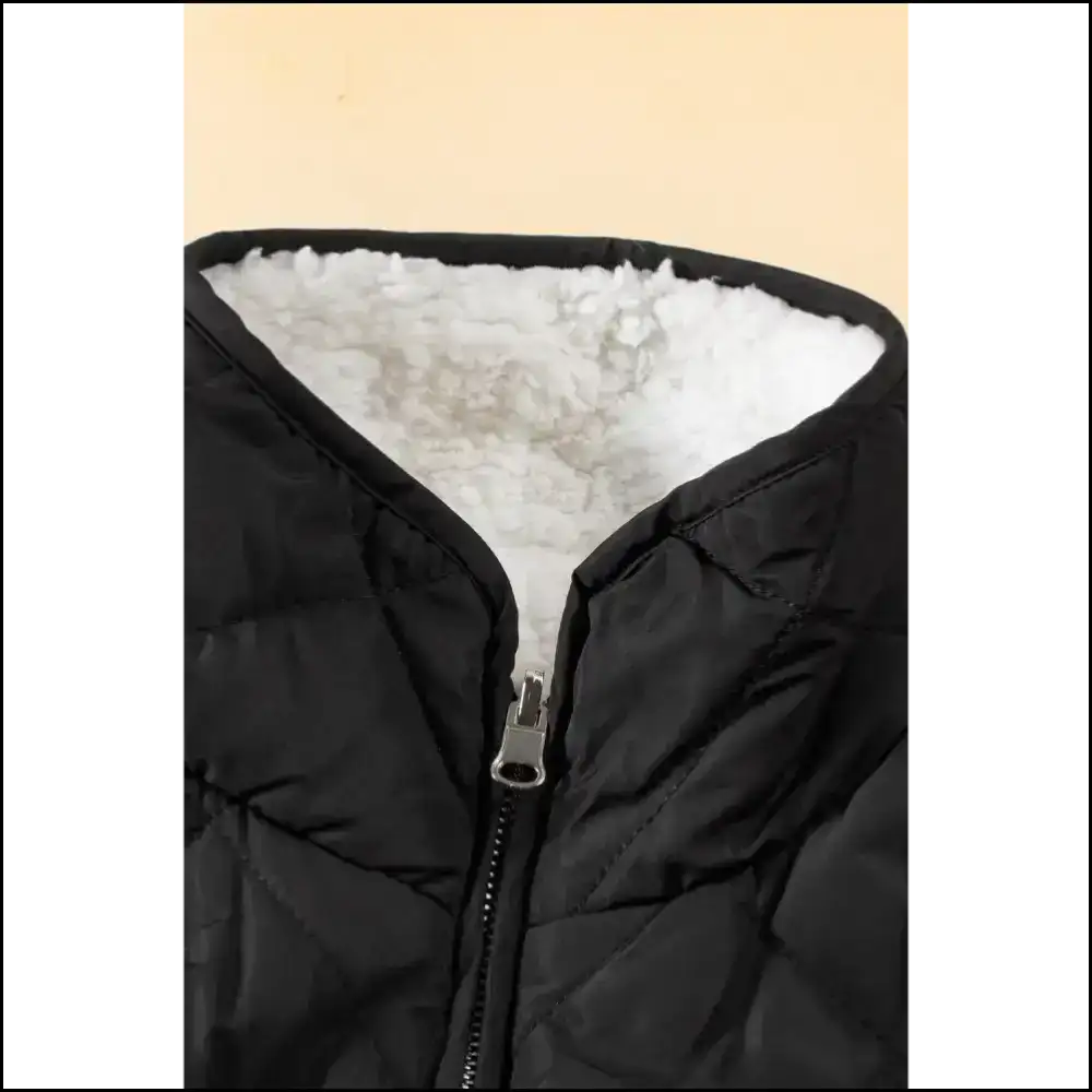 Needful Things: Cozy Black Quilted Fleece Vest so 🖤 Coats