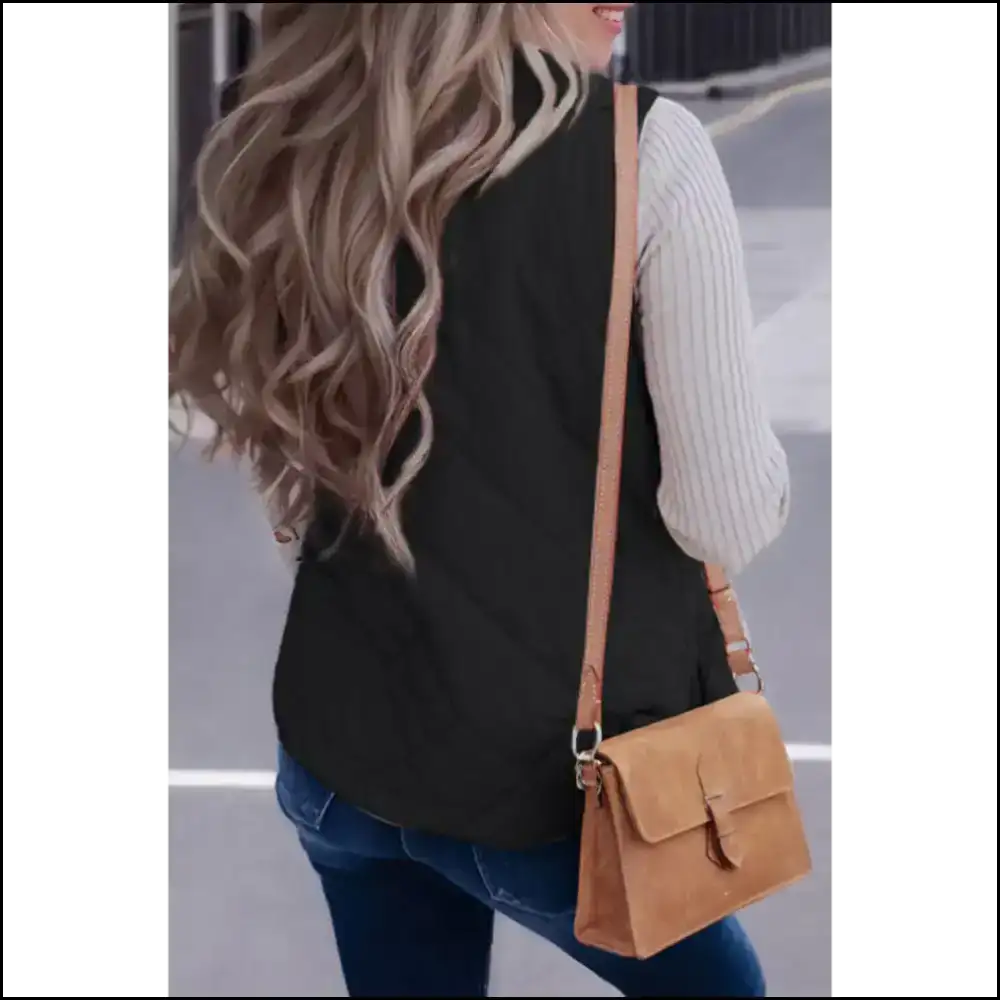Needful Things: Cozy Black Quilted Fleece Vest so 🖤 Pink / s Coats