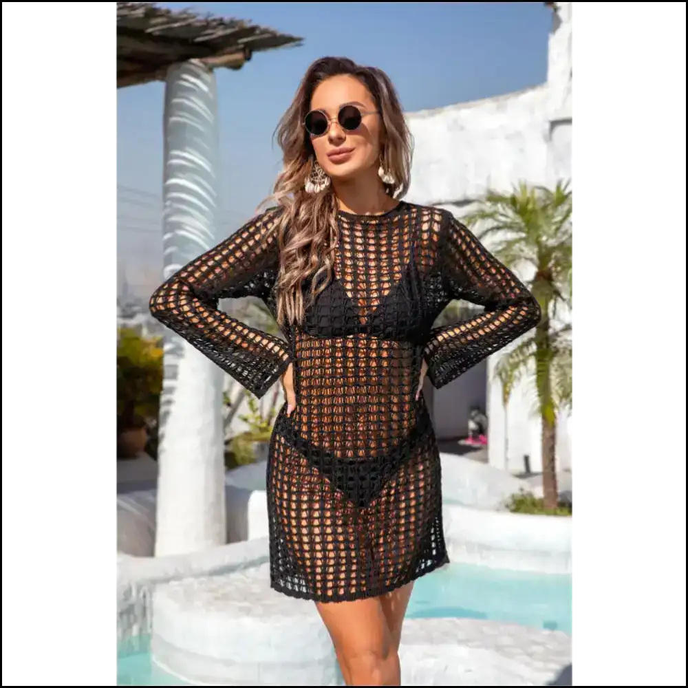 Fly High and Hide your ?Imperfect’ Wings with our Angel Cutout! 😇✨ - Black / m - Cover-ups