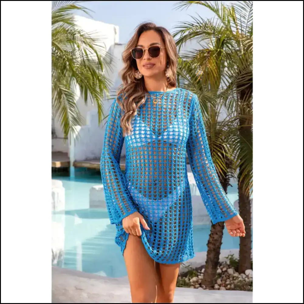 Fly High and Hide your ?Imperfect’ Wings with our Angel Cutout! 😇✨ - Sky Blue / s - Cover-ups