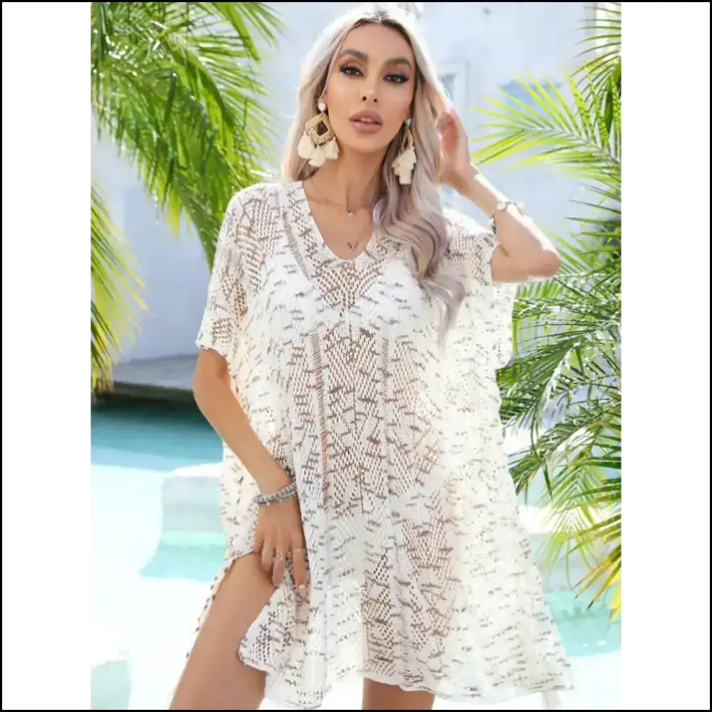 Angel Wings Multicolored Tassel Cover-up - Snow White / one Size - Cover-ups