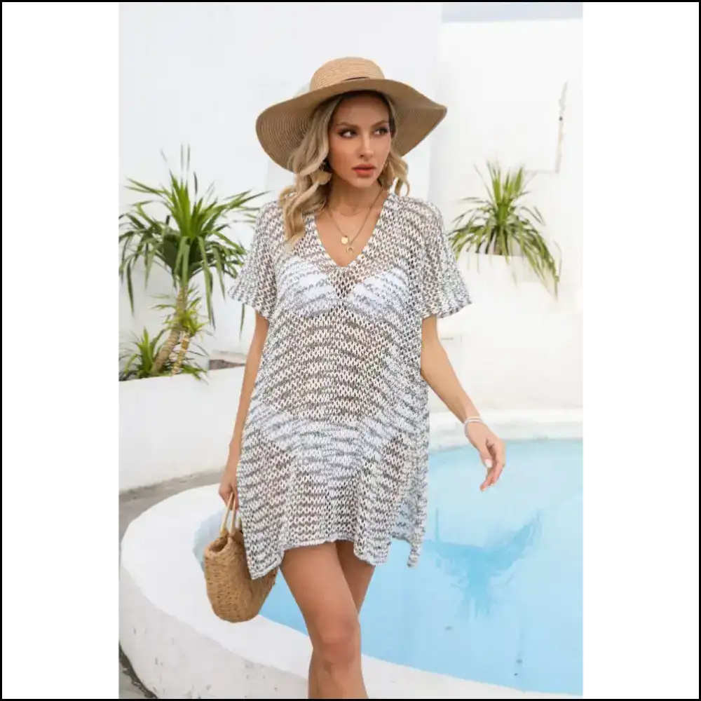 Unleash your Inner Diva with Angel Wings Openwork Cover-up Magic! ✨ - Cover-ups