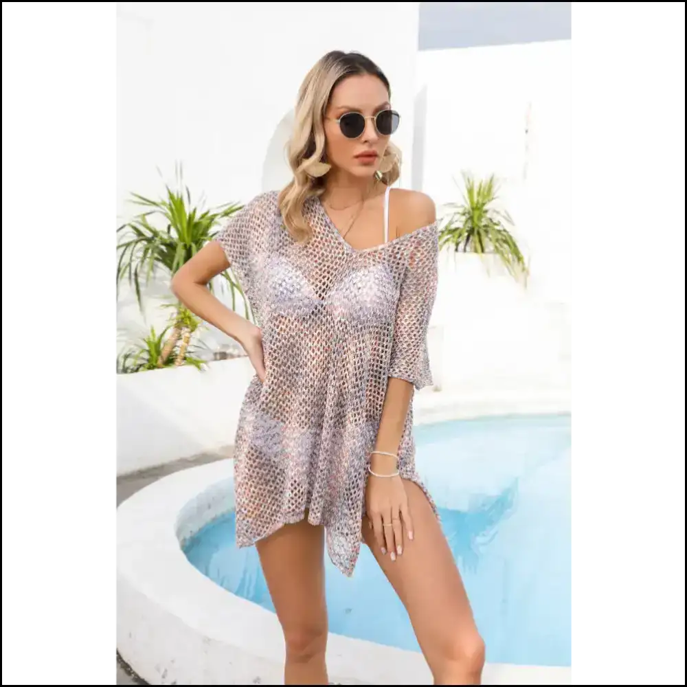 Unleash your Inner Diva with Angel Wings Openwork Cover-up Magic! ✨ - Cover-ups