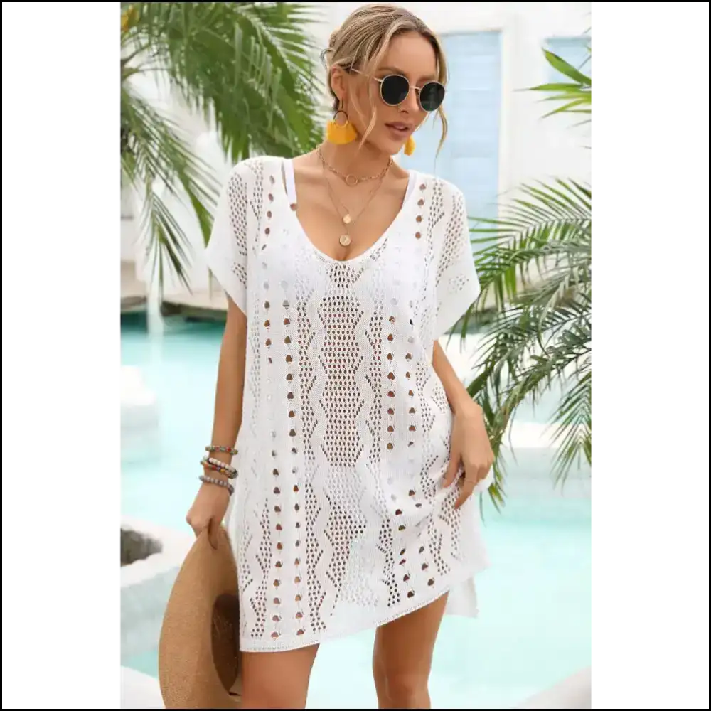Heavenly Vibes: Unleash your Inner Angel in our Wings Openwork Dress! 😇✨ - Cover-ups