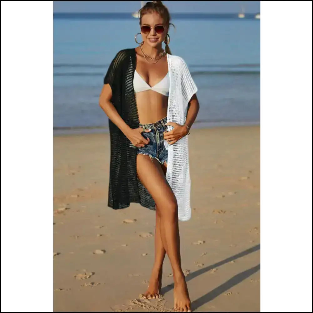 Spread your Wings in Style: Get the Angel Two-tone Cover-up! πβ¨ - Black / one Size - Cover-ups