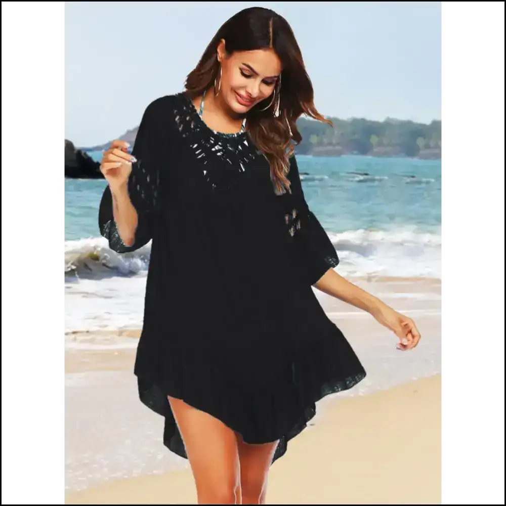 Backless Cutout Fun: Unleash your Beachy Inner Diva with Needful Things πβ¨ - Black / one Size - Cover-ups
