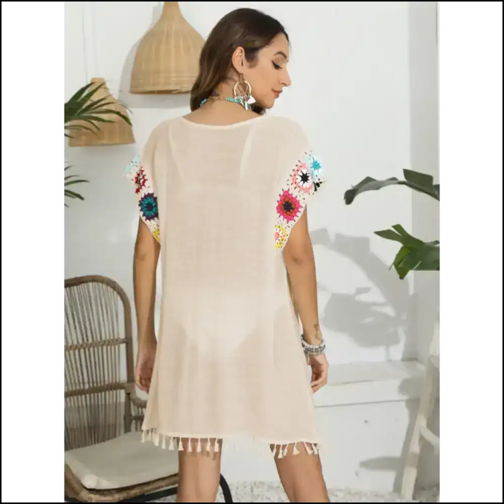 Tassel Boat Neck Flutter: your New Bestie for Beach Shenanigans!๐๐ - Cover-ups