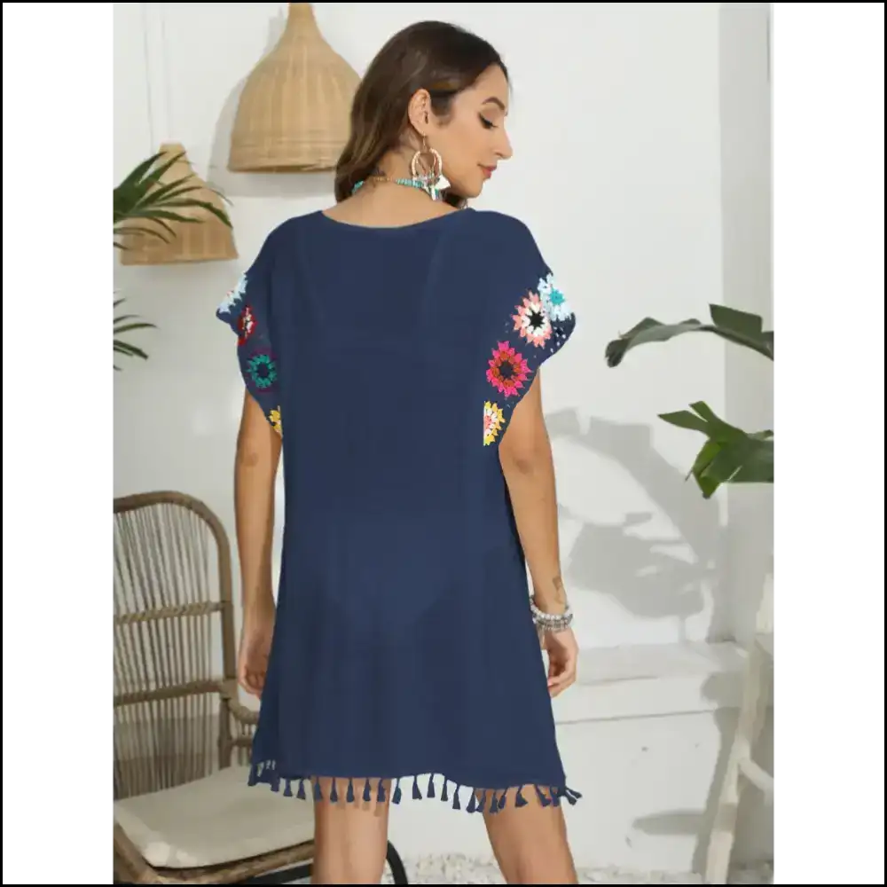 Tassel Boat Neck Flutter: your New Bestie for Beach Shenanigans!๐๐ - Cover-ups