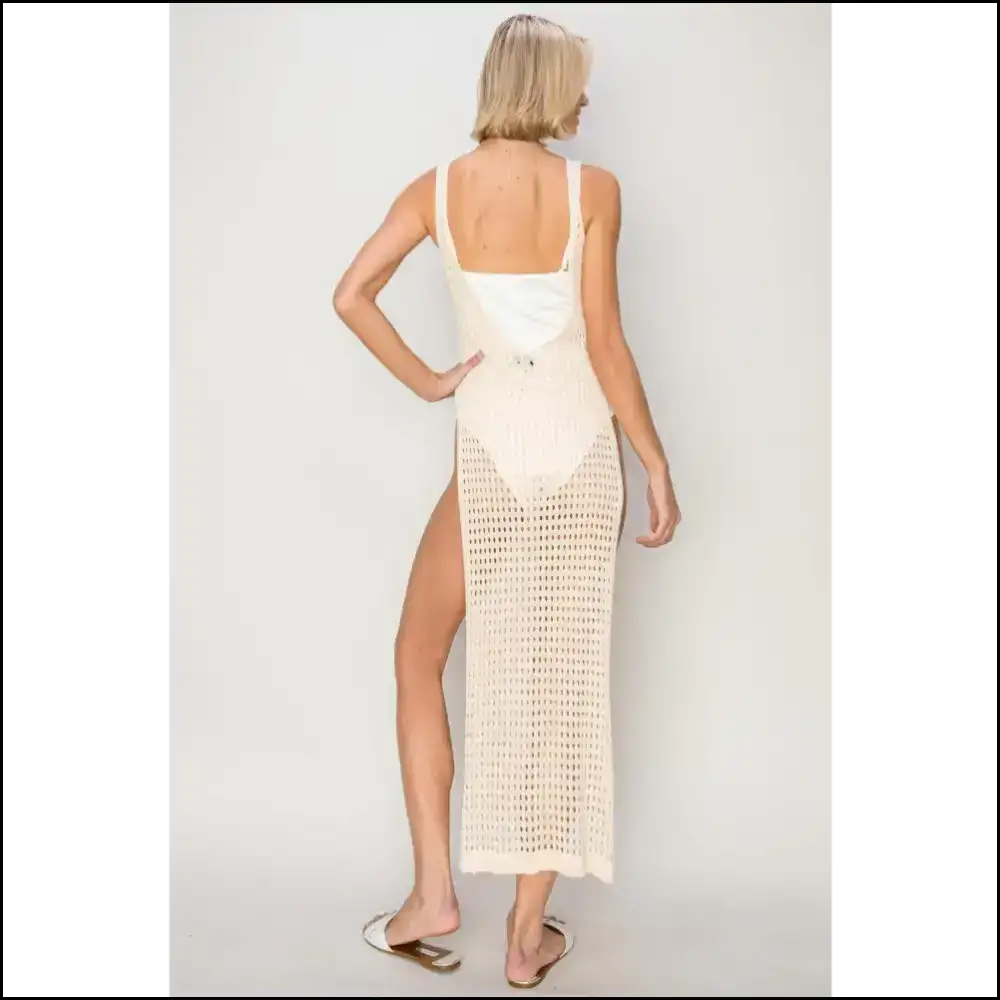 Embrace your Inner Summer Goddess with our Bohemian Crochet Backless Magic! 🌞✨ - Cover-ups