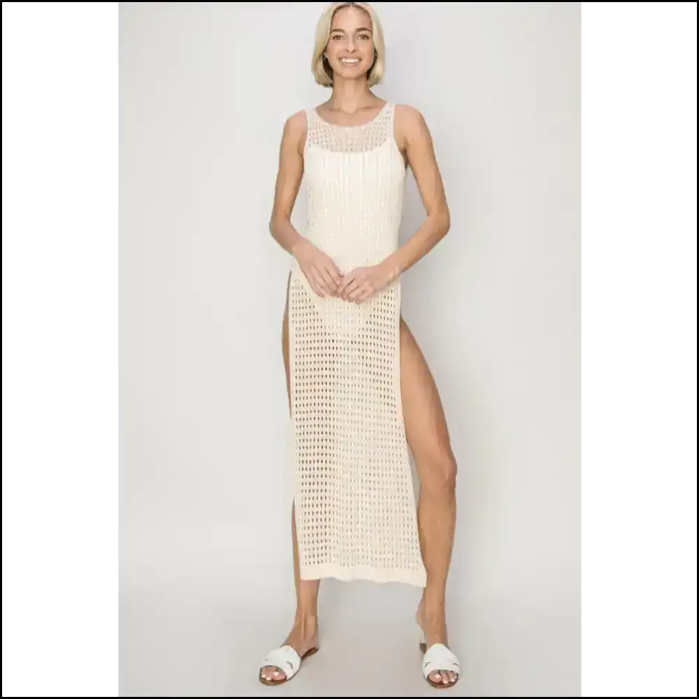 Embrace your Inner Summer Goddess with our Bohemian Crochet Backless Magic! 🌞✨ - Beige / s - Cover-ups