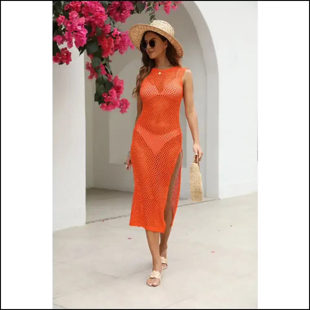 Unleash your Inner Diva with our Chic Cutout Openwork Cover-up! πβ¨ - Cover-ups