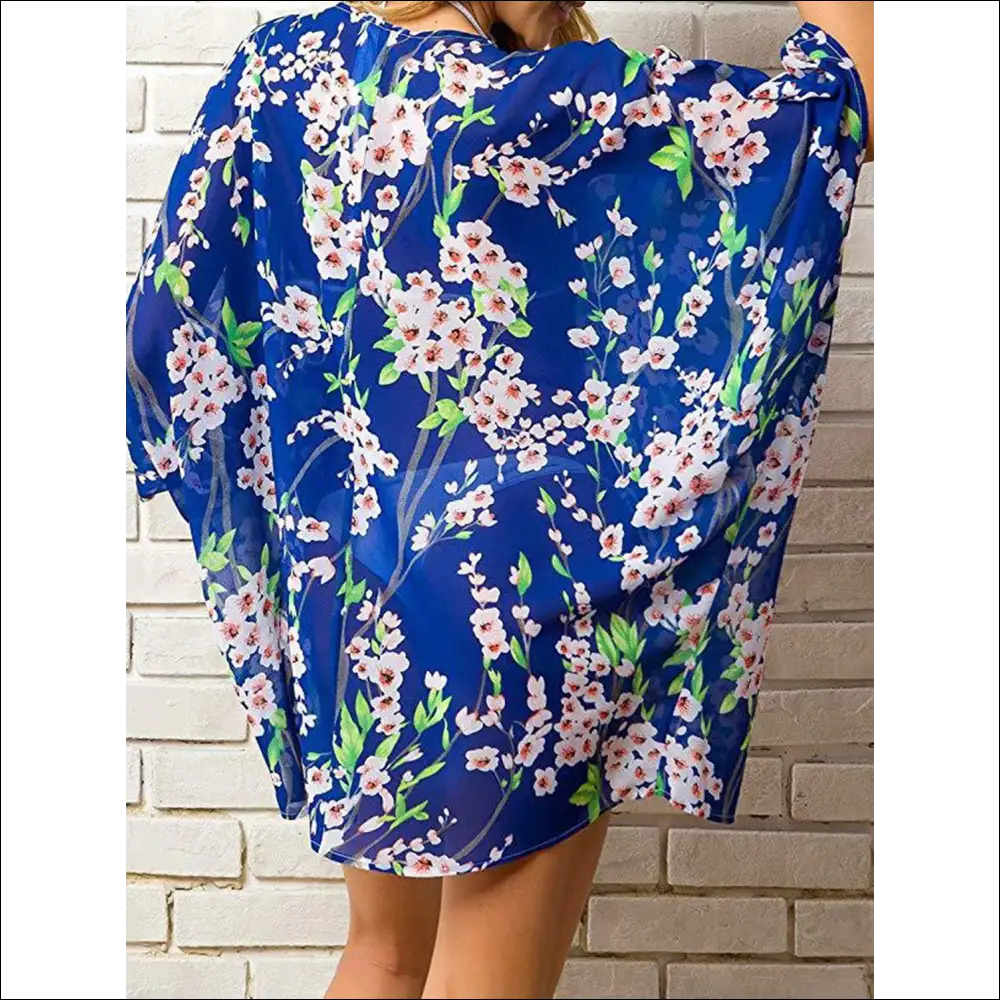 Chic Open Front Half Sleeve Cover-up - Cover-ups