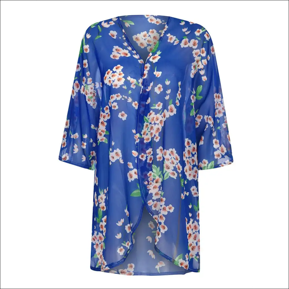 Chic Open Front Half Sleeve Cover-up - Cover-ups