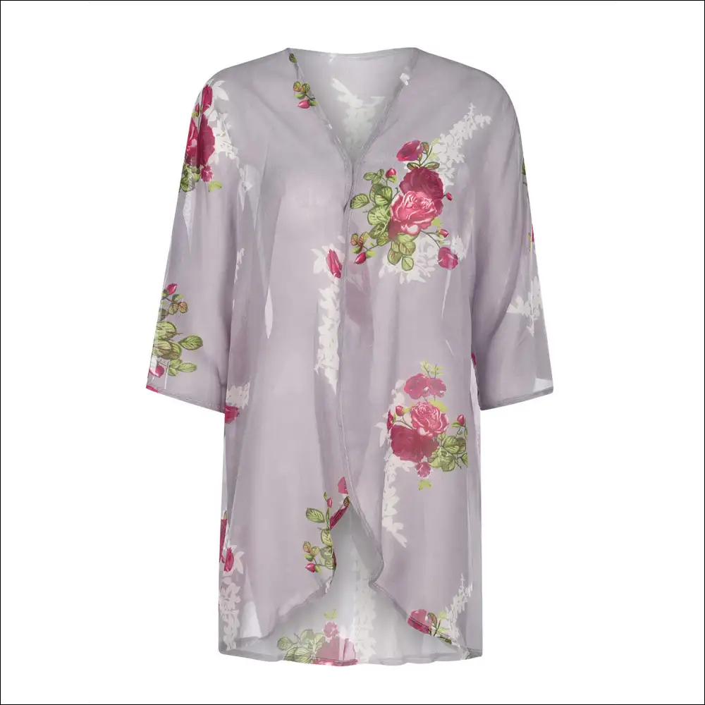 Chic Open Front Half Sleeve Cover-up - Cover-ups