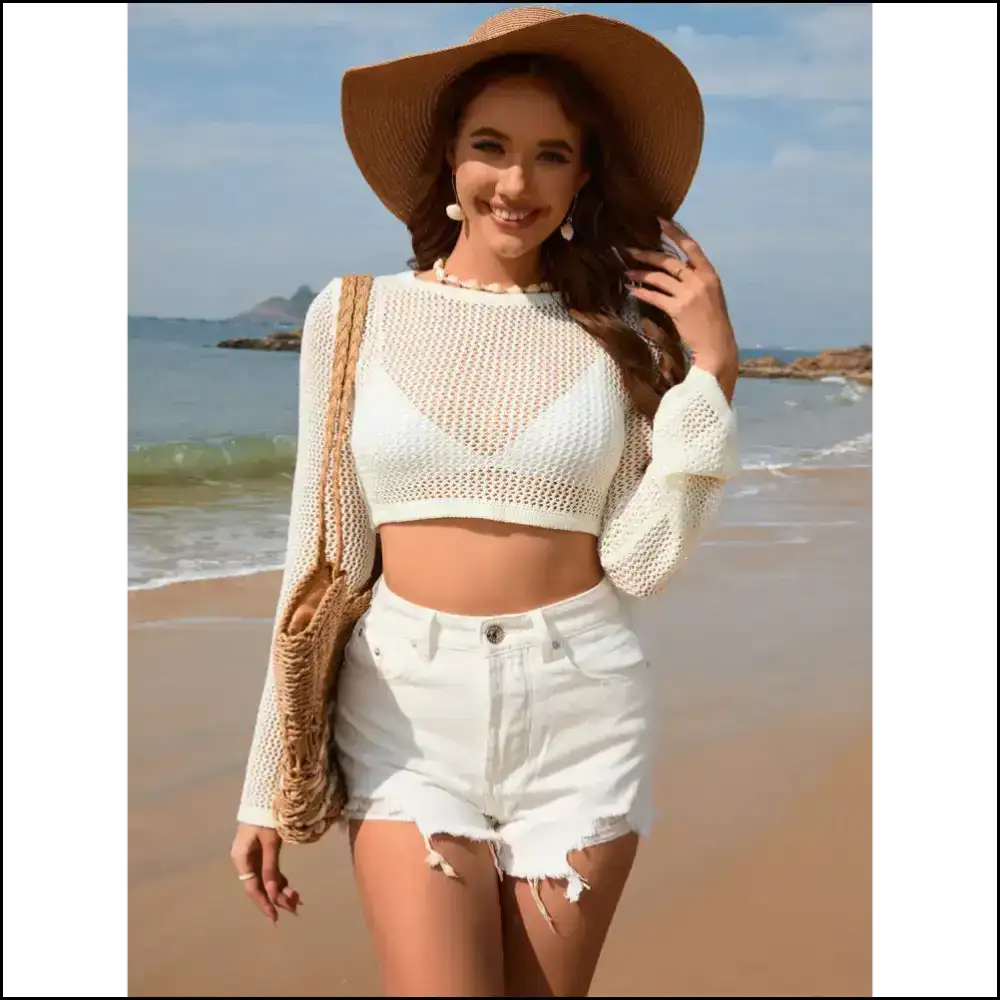 Unleash your Inner Goddess with Needful Things Chic Openwork Magic! ✨ - White / m - Cover-ups