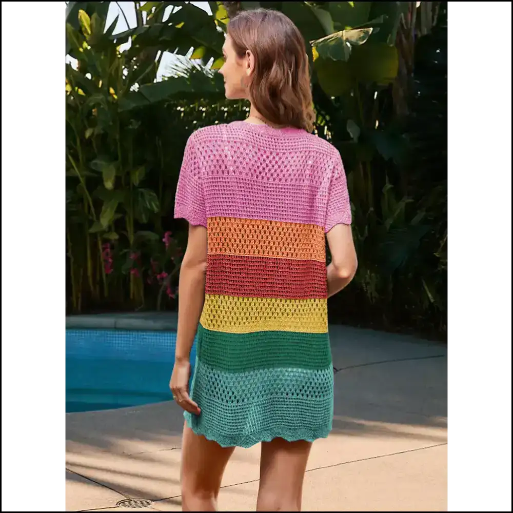 Chic Openwork Round Neck Magic: Cover-up your Regrets in Style! - Cover-ups