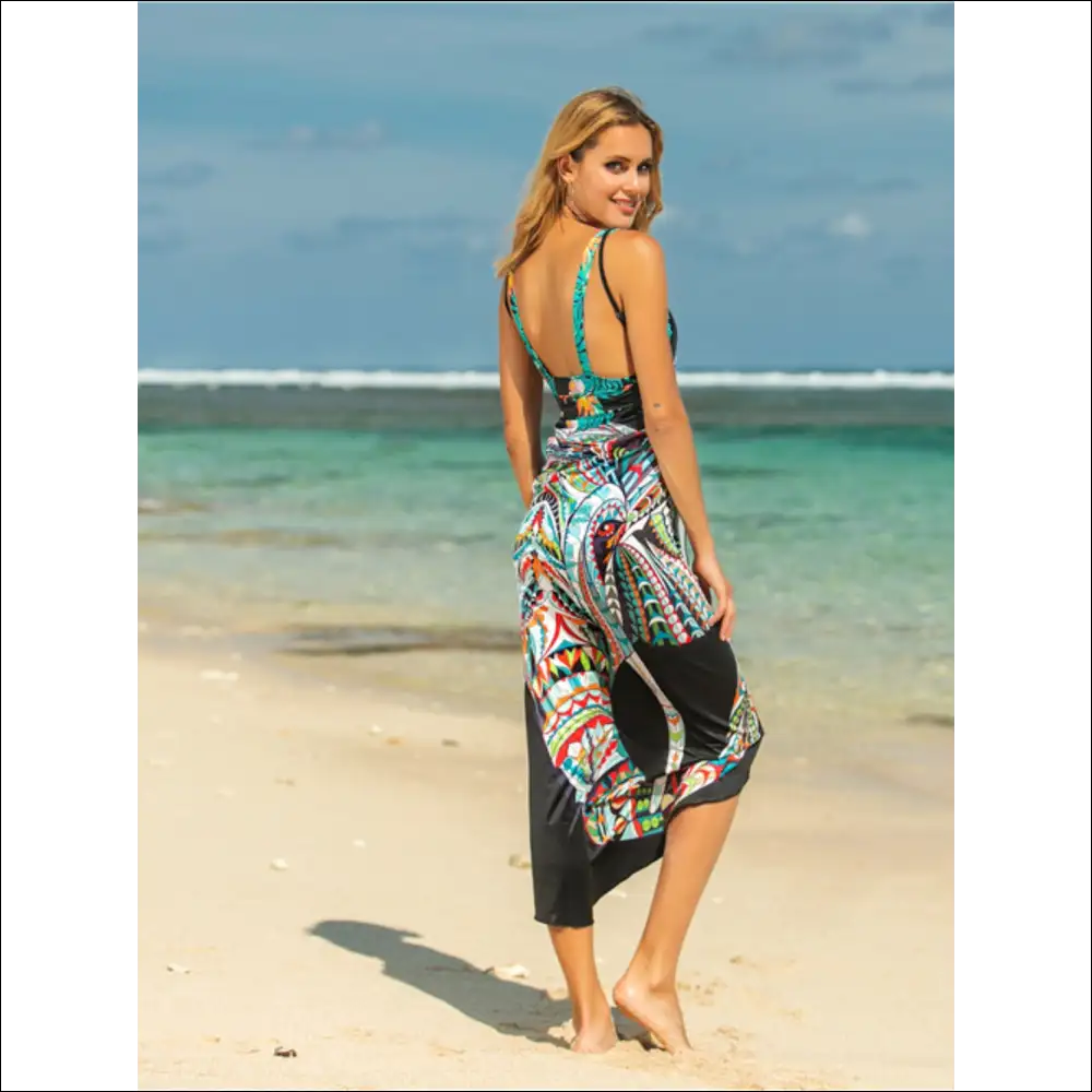 Chic Printed Spaghetti Strap Cover Up - Cover-ups