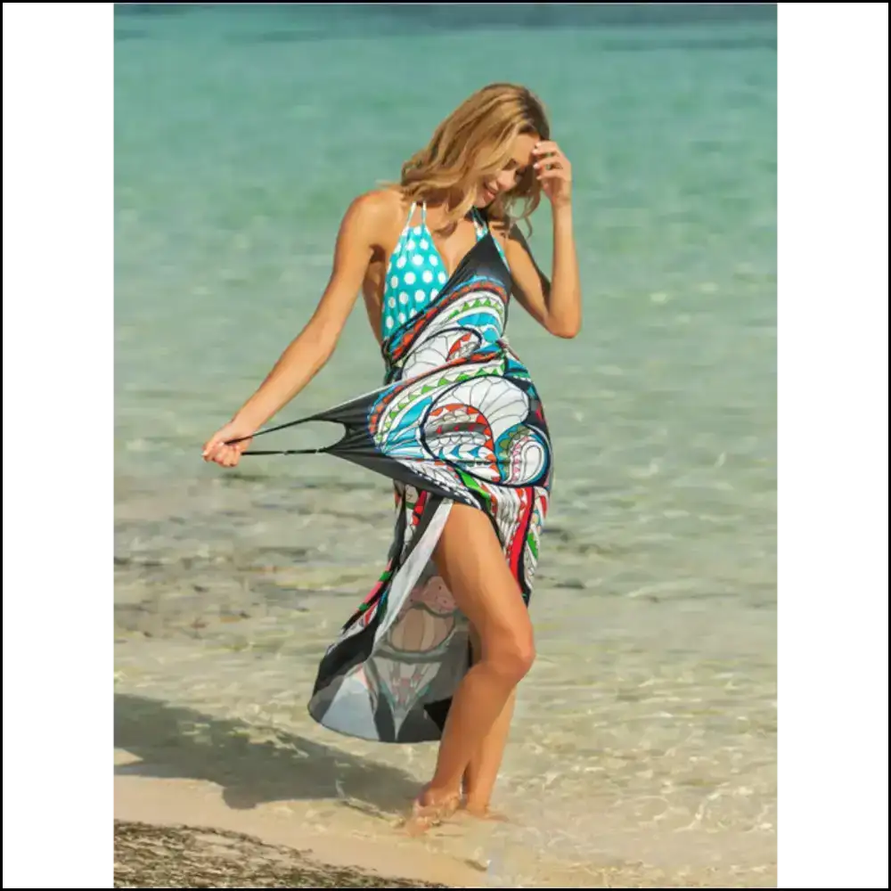 Chic Printed Spaghetti Strap Cover Up - Cover-ups