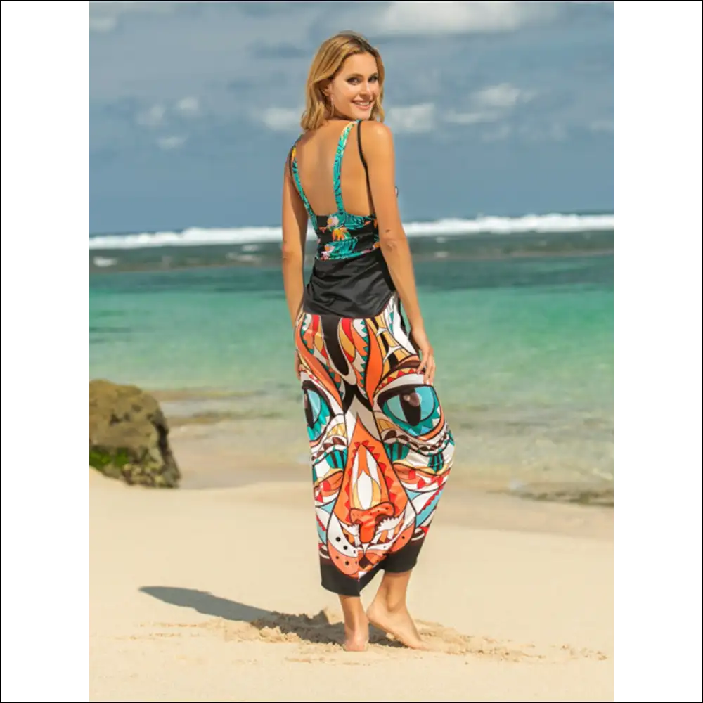 Chic Printed Spaghetti Strap Cover Up - Cover-ups
