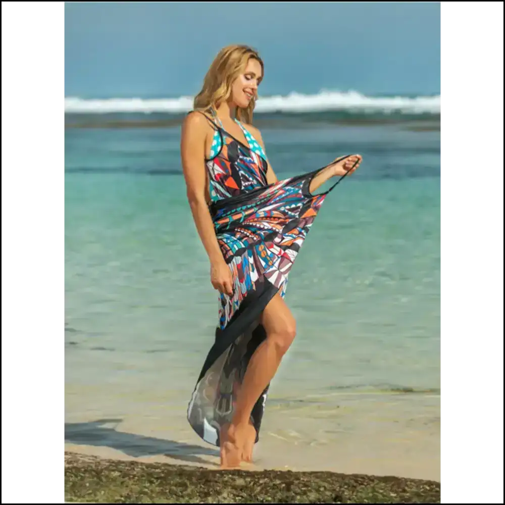 Chic Printed Spaghetti Strap Cover Up - Cover-ups