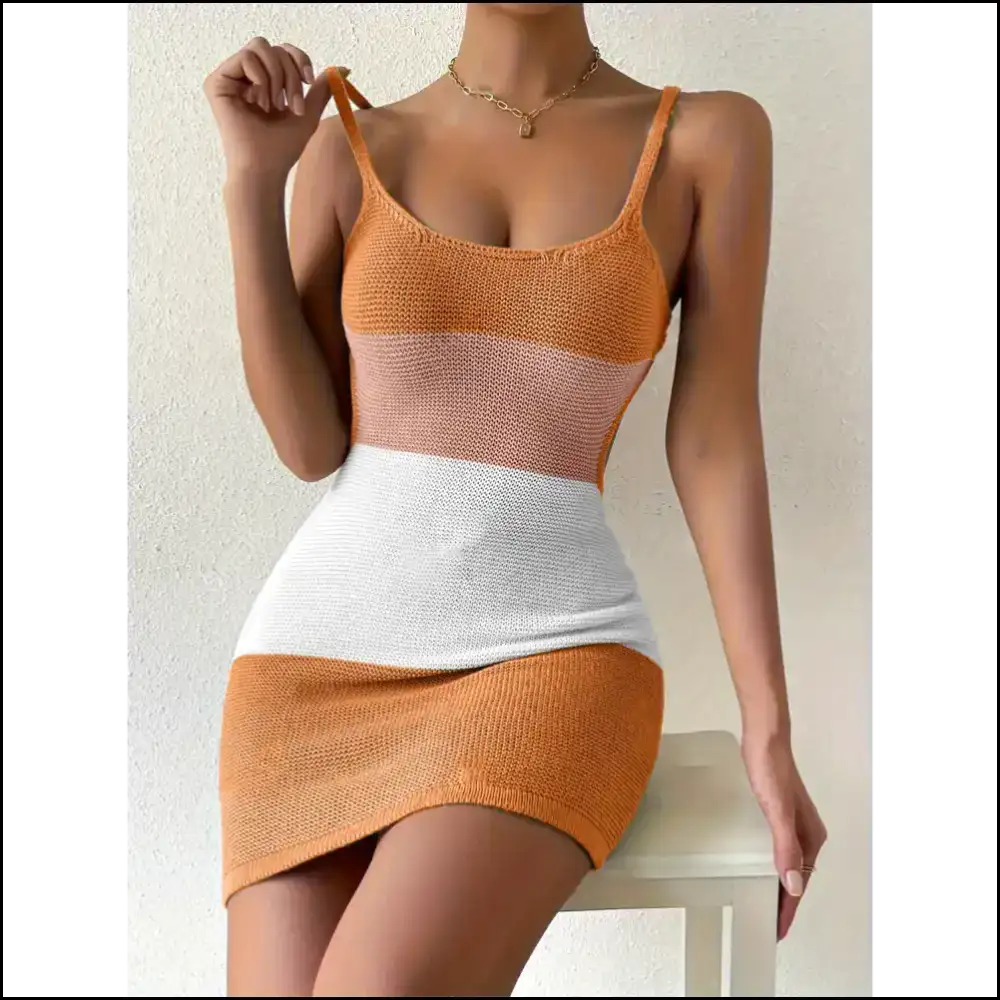 Color Block Scoop: Dress Like you Mean it Confidence Ftw! ๐ Needful Things - Mustard / Xl - Cover-ups