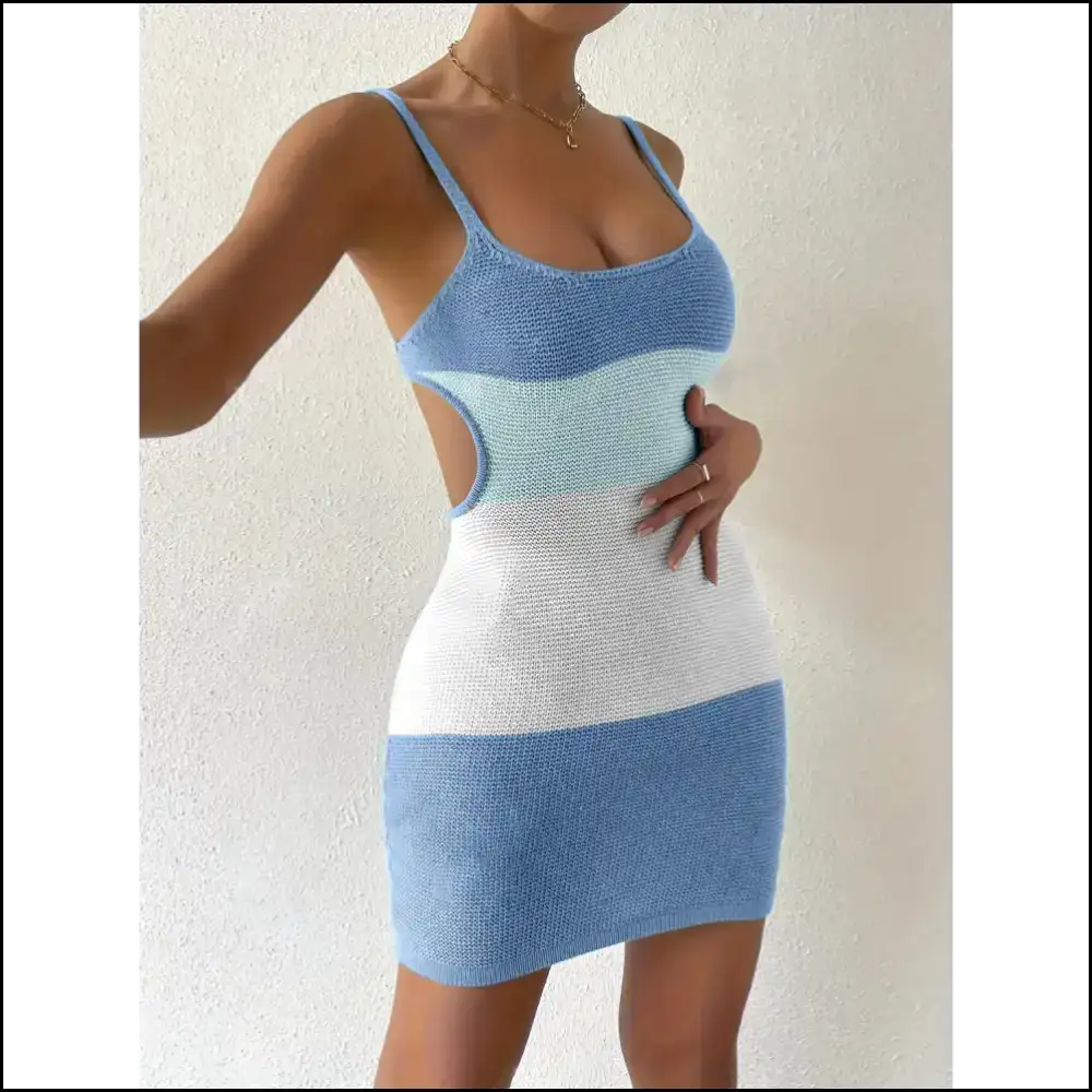 Color Block Scoop: Dress Like you Mean it Confidence Ftw! ๐ Needful Things - Light Blue / m - Cover-ups