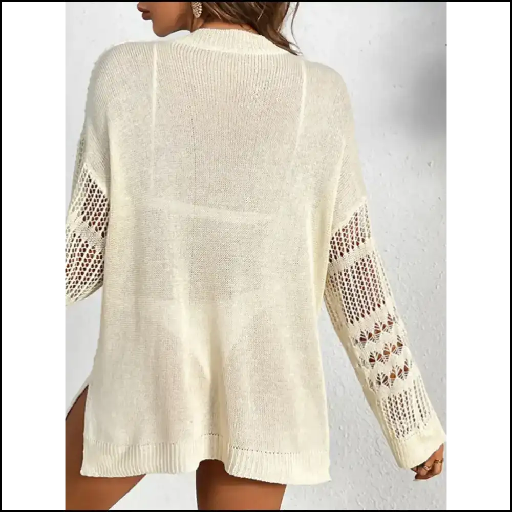 Sass Up your Style in our Cutout Notched Long Sleeve Cover-up! πβ¨ - Cover-ups