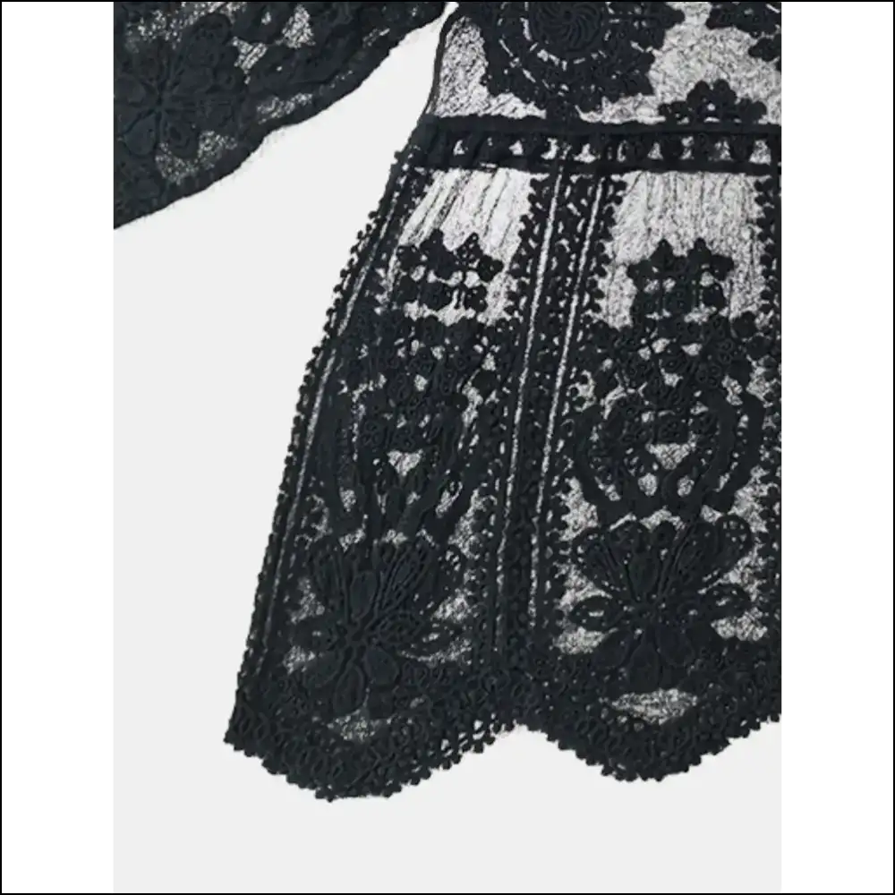 Lace Round Neck Cover-up for Trendy Women - Cover-ups