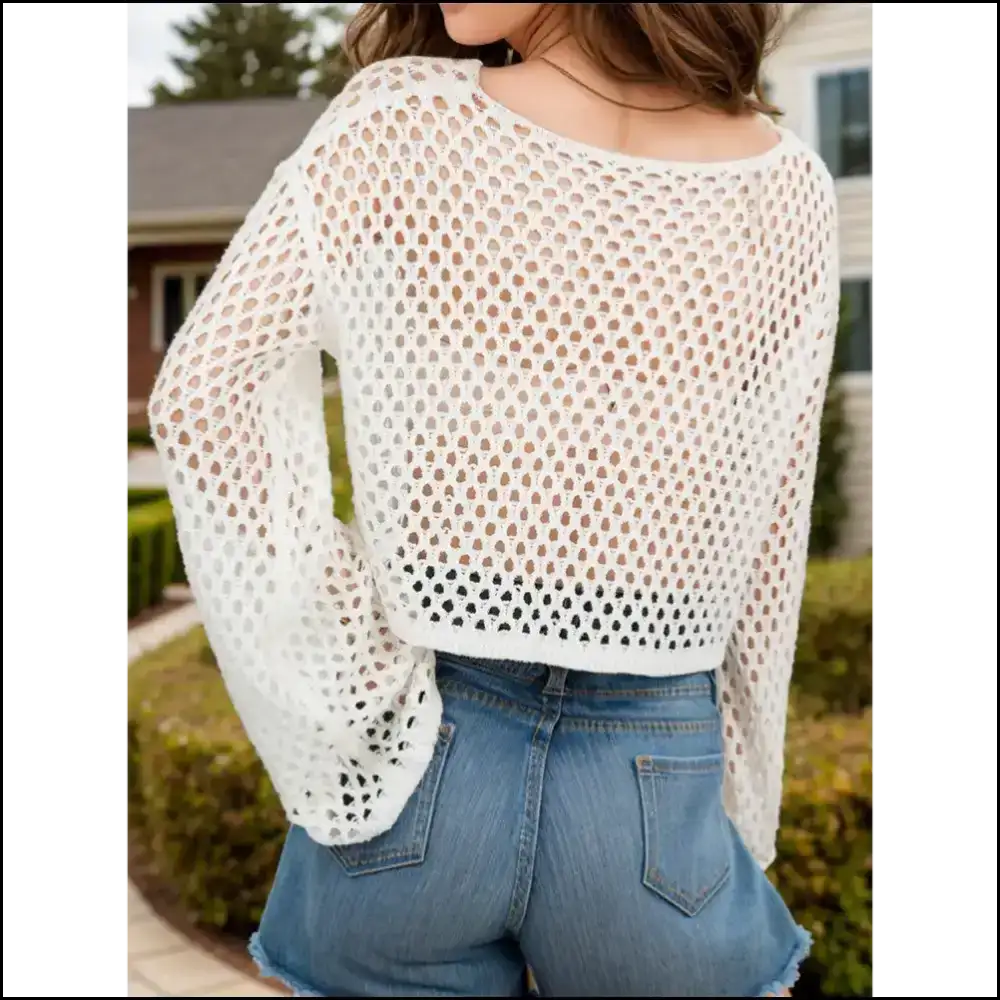 Sheer Openwork: your Round Neck Wingman for Outfits and Shenanigans! ๐โจ - Cover-ups