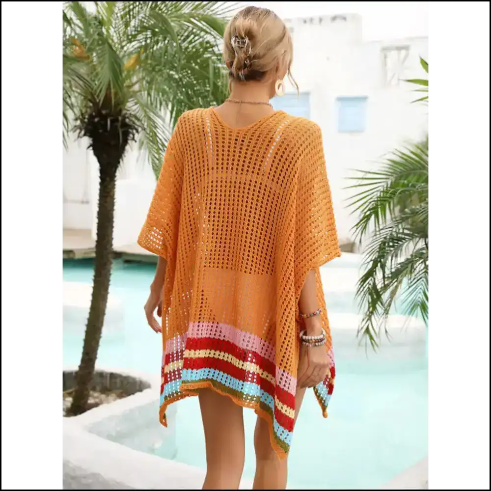 Slay the Day with Needful Things’ Slit Openwork V-neck Cover-up! 💃✨ - Cover-ups