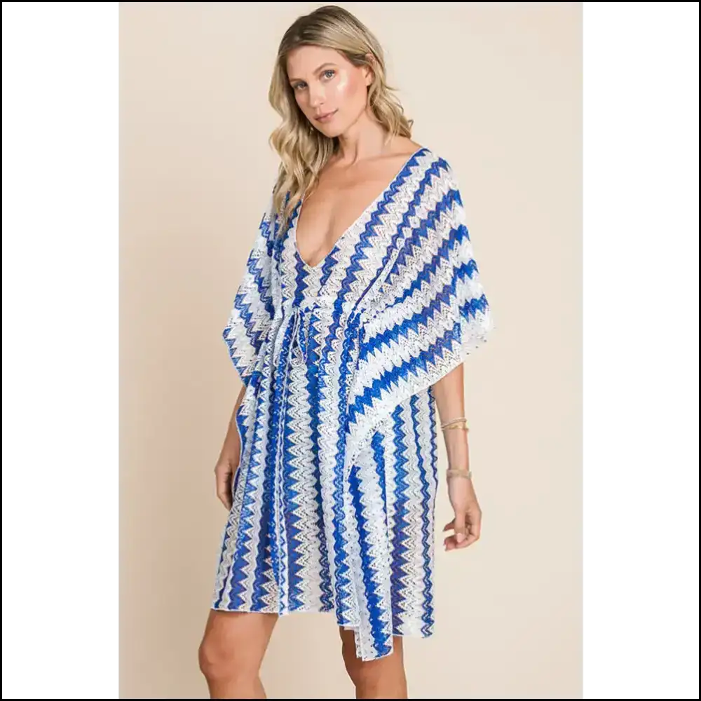 Tied Striped Plunge: your Beach Day’s Best Kept Secret (no Sunscreen Needed!) 🌞 - Cover-ups
