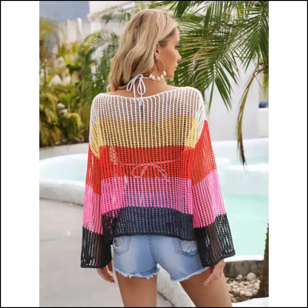Embrace your Inner Angel in our Wings Color Block Cover-up - Cover-ups