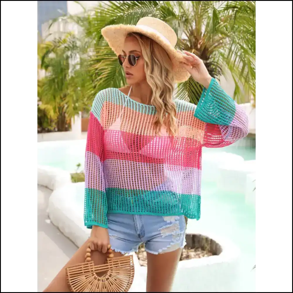 Embrace your Inner Angel in our Wings Color Block Cover-up - Cover-ups