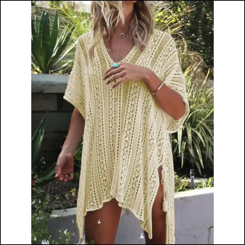 Unleash your Inner Angel - Wing it with our Wings Cutout Cover-up! πβ¨ - Cream / one Size - Cover-ups