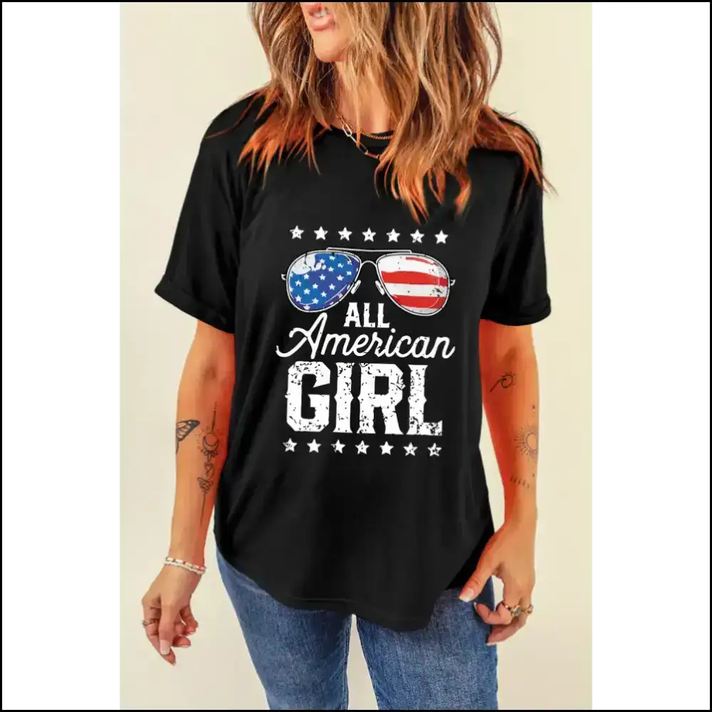 Stars & Stripes Chic Glasses Graphic Tee: Needful Things ๐บ๐ธ๐ถ๏ธ๐ฅ - Tees
