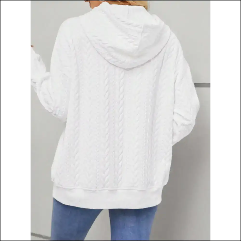 Chic Drawstring Long Sleeve Hoodie with Pockets - Gray / Xl - Hoodies
