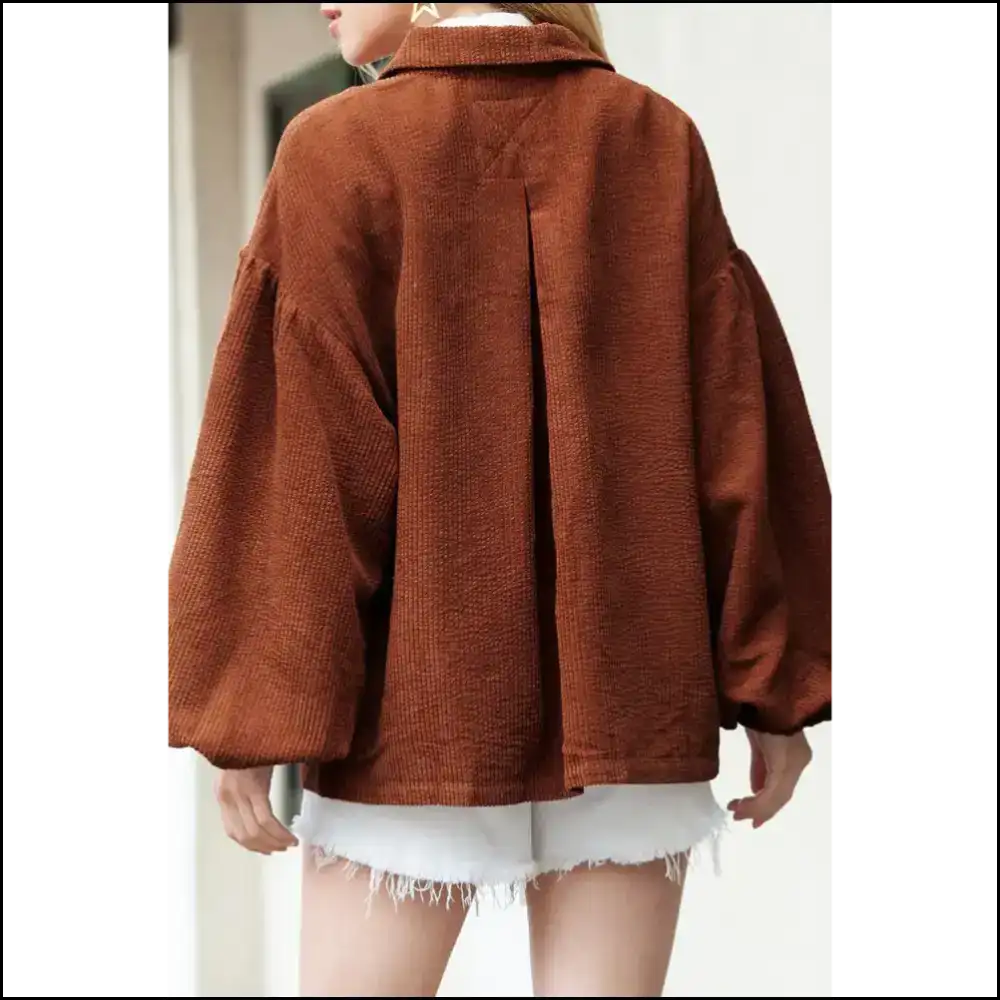 Coffee Corduroy Lantern Sleeve Jacket: so Cozy It’s Magical ✨ Needful Things Jackets