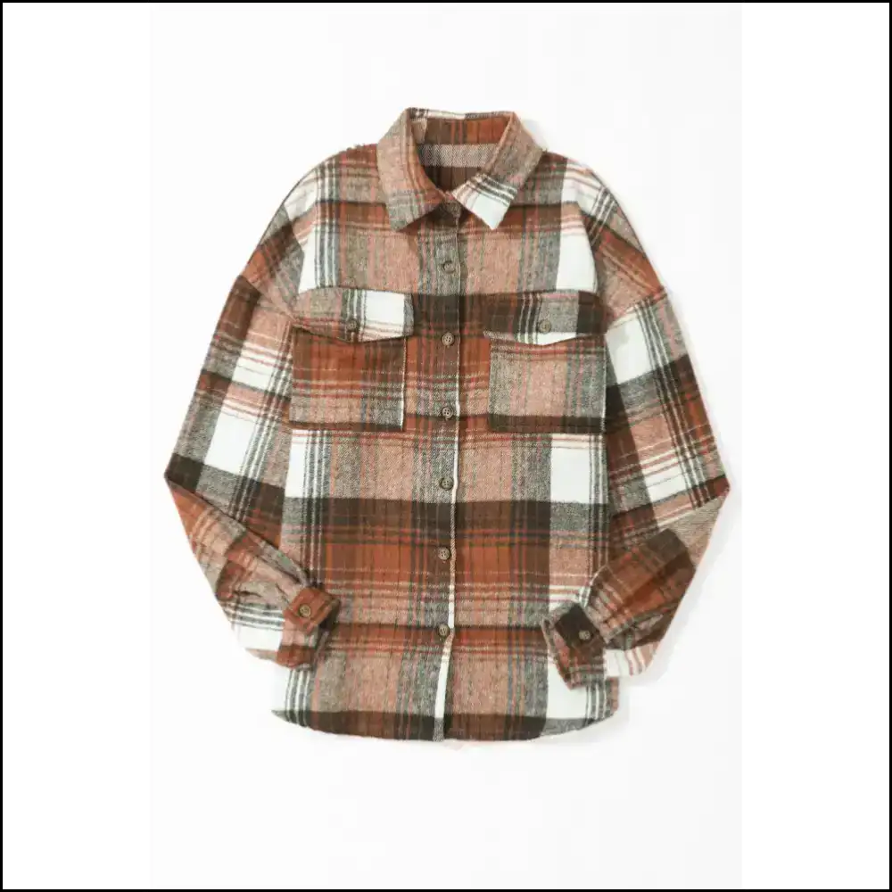 Gold Flame Grey Plaid Flannel Shacket: so Hot 🔥 Youll Spontaneously Combust! Needful Things Jackets