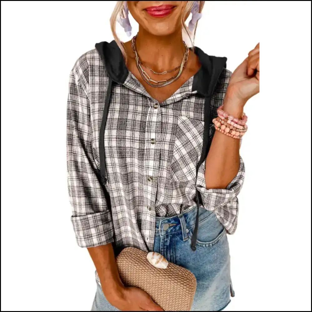 Green Checkered Print Shacket: Fab Check Yourself Before you Wreck Yourself! Needful Things 💚 - Jackets